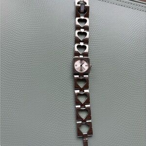 FOSSIL vintage heart link watch in excellent condition (silver)